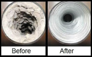 Dryer Vent Cleaning Before & After - Delaware County PA - Lou Curley Chimney