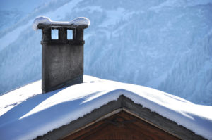snowy chimney