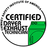 CDET - Chimney Safety Institute of America certification logo Certified Dryer Exhaust Technician.